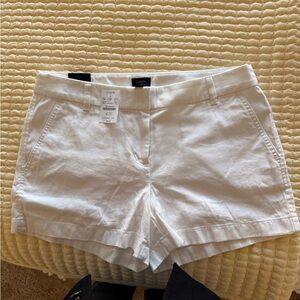 ** NEW** J. Crew Women’s White Cotton Chino Bermuda Shorts